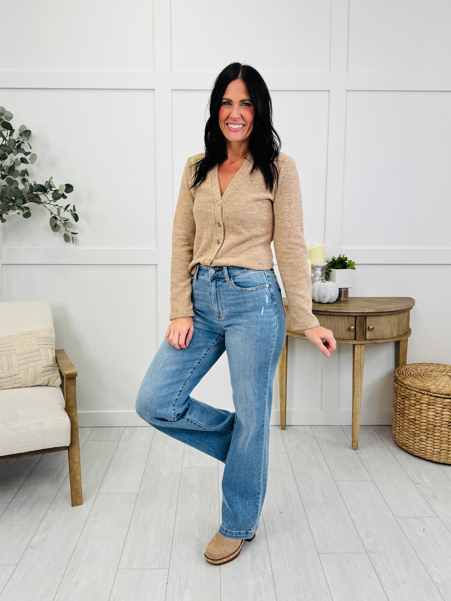 Judy Blue Off Duty Straight Leg Trouser Jeans