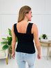 Petal Charm Tank In Black