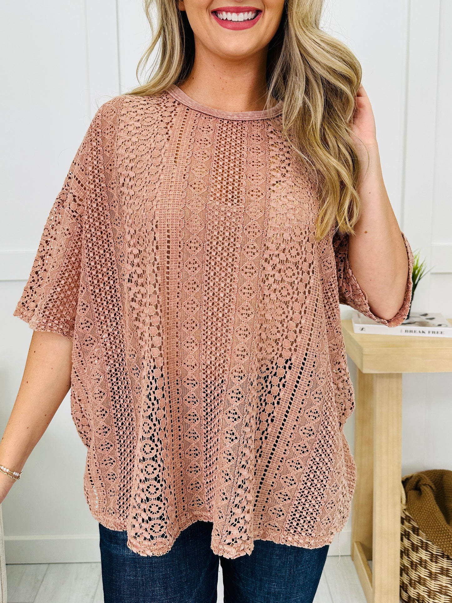 Sheer Melody Top in Sugar Rose