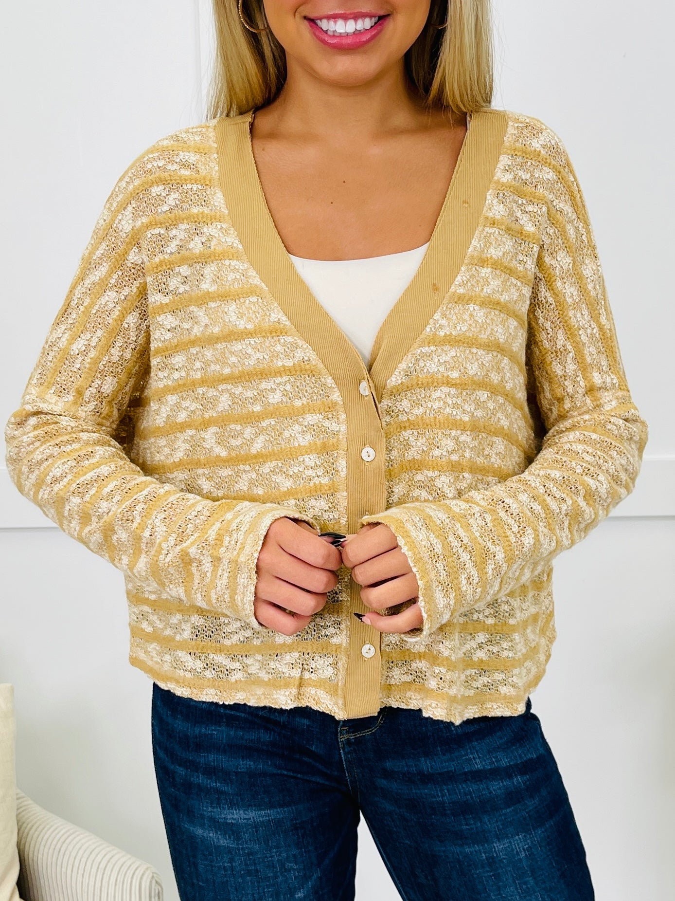 Chasing The Calm Cardigan in Taupe