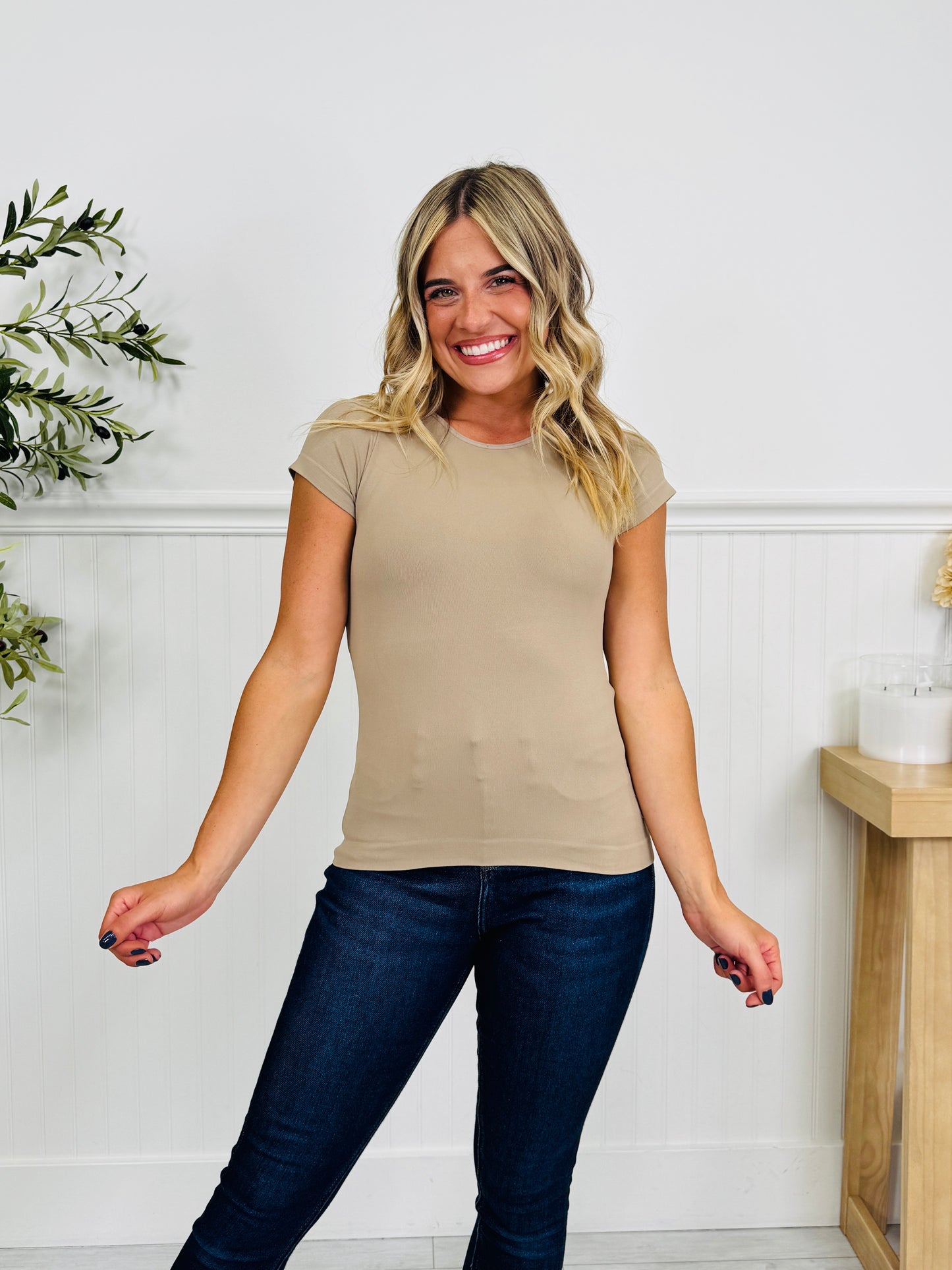 Simple But Stylish Short Sleeve Shapewear In Multiple Colors