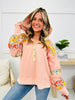 Wildflower Patch Hoodie In Faded Coral