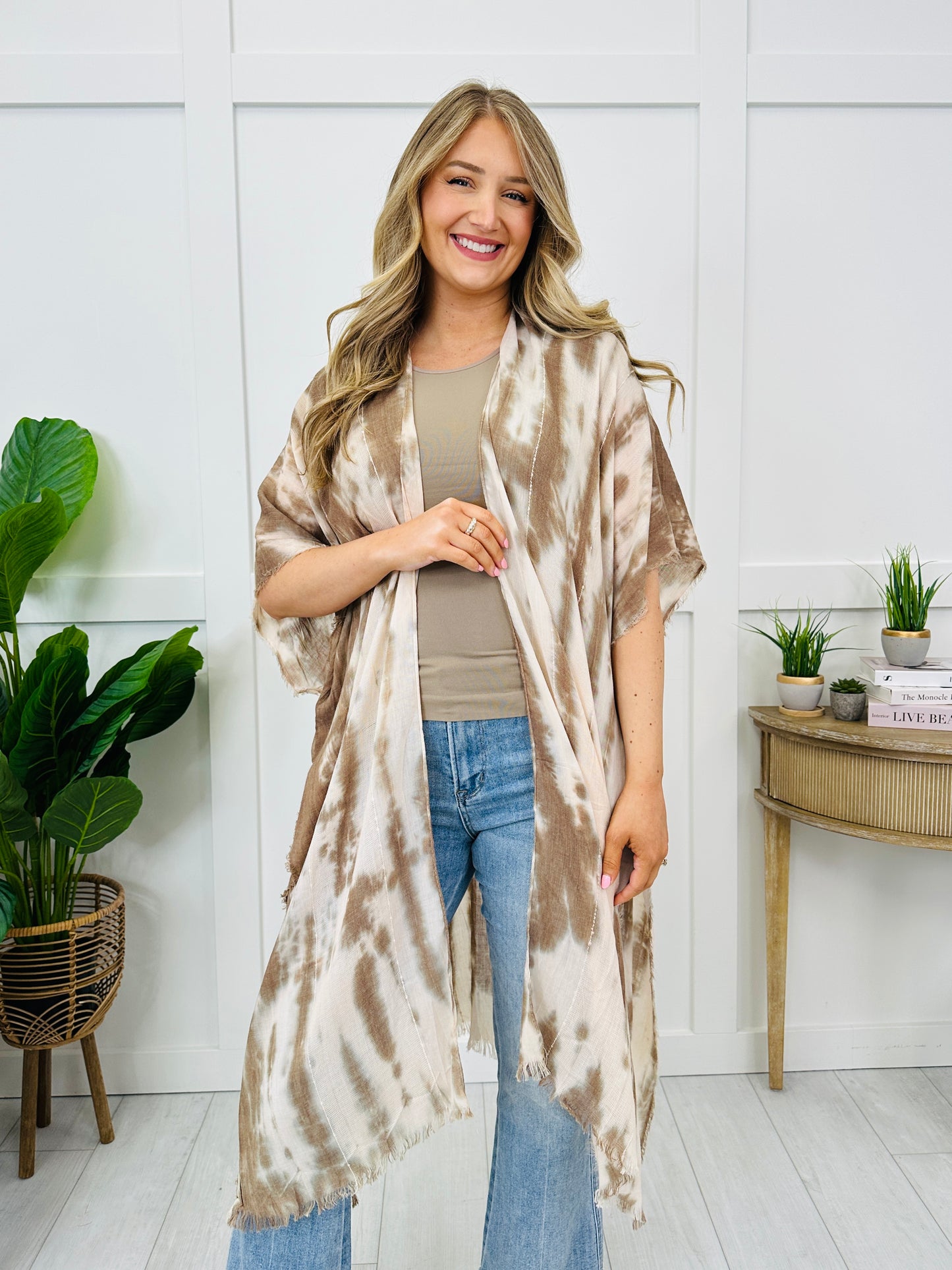 Coastal Drift Kimono in Mauve