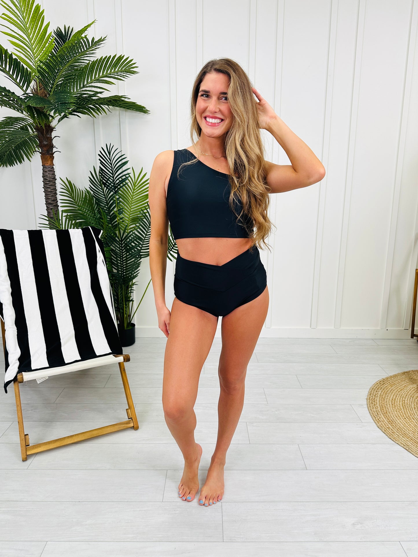 The Jess Swim Top In Black