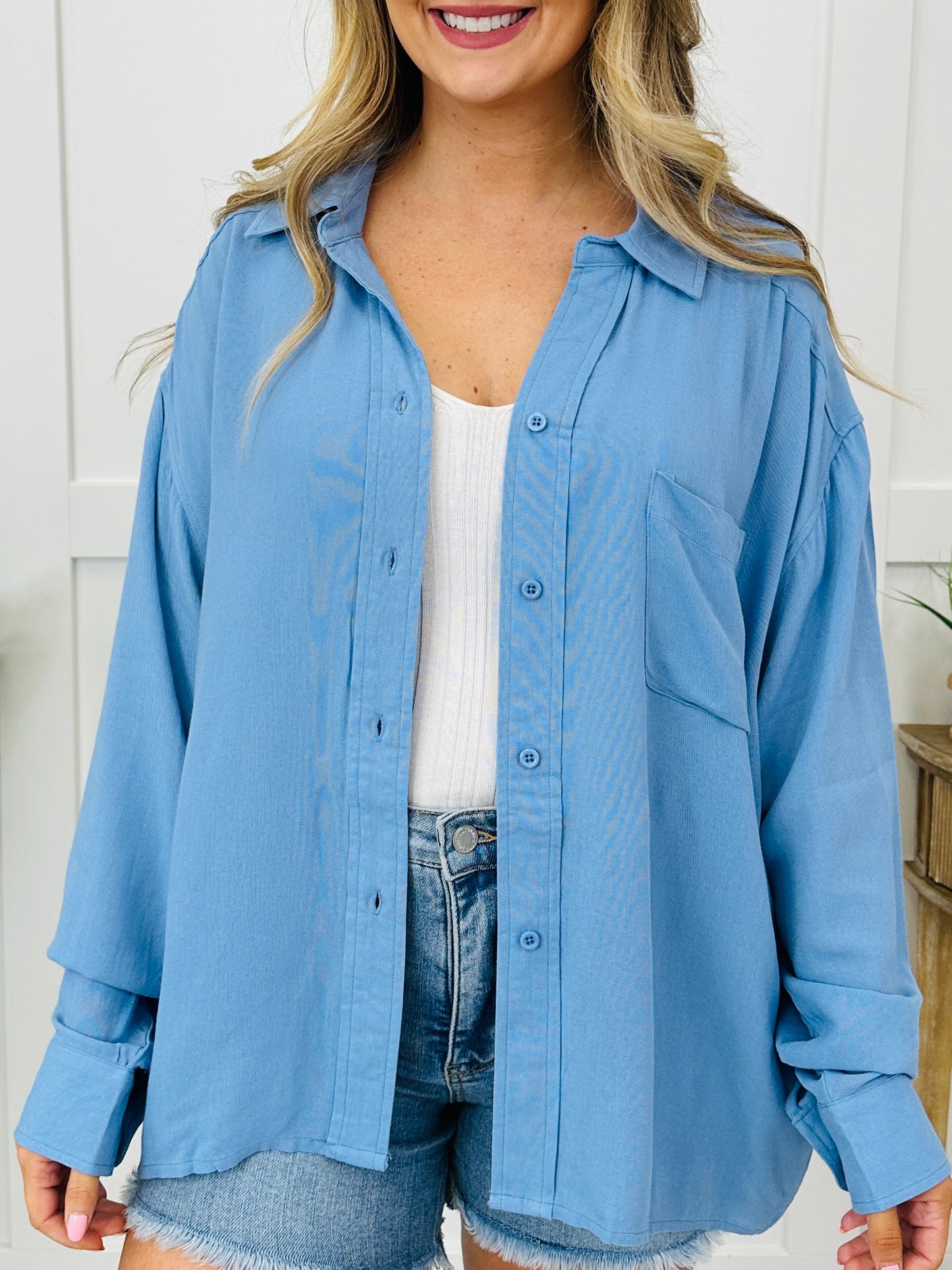 Buttoned In Bliss Top in Multiple Colors