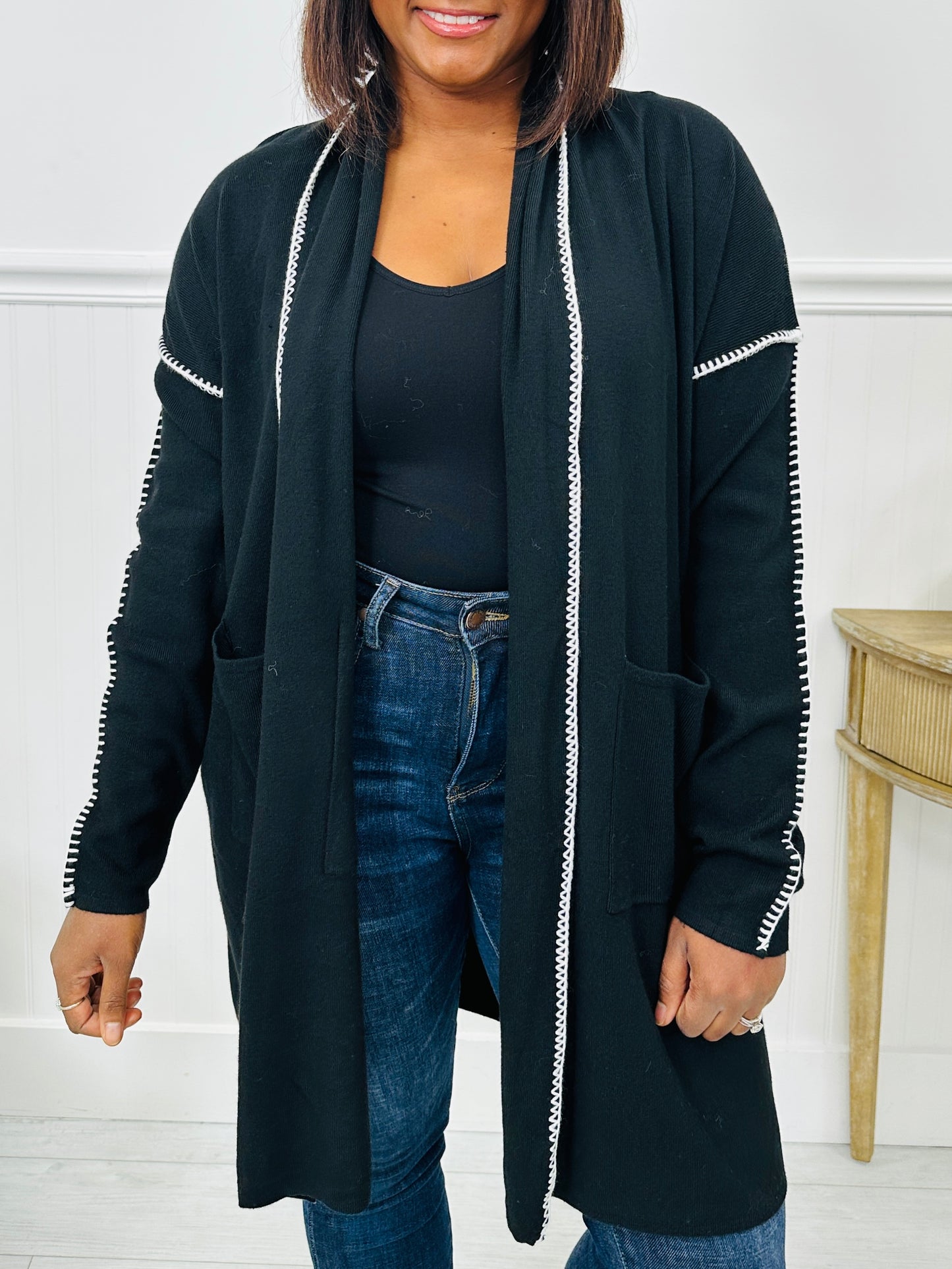 Pocket Companion Cardigan in Black