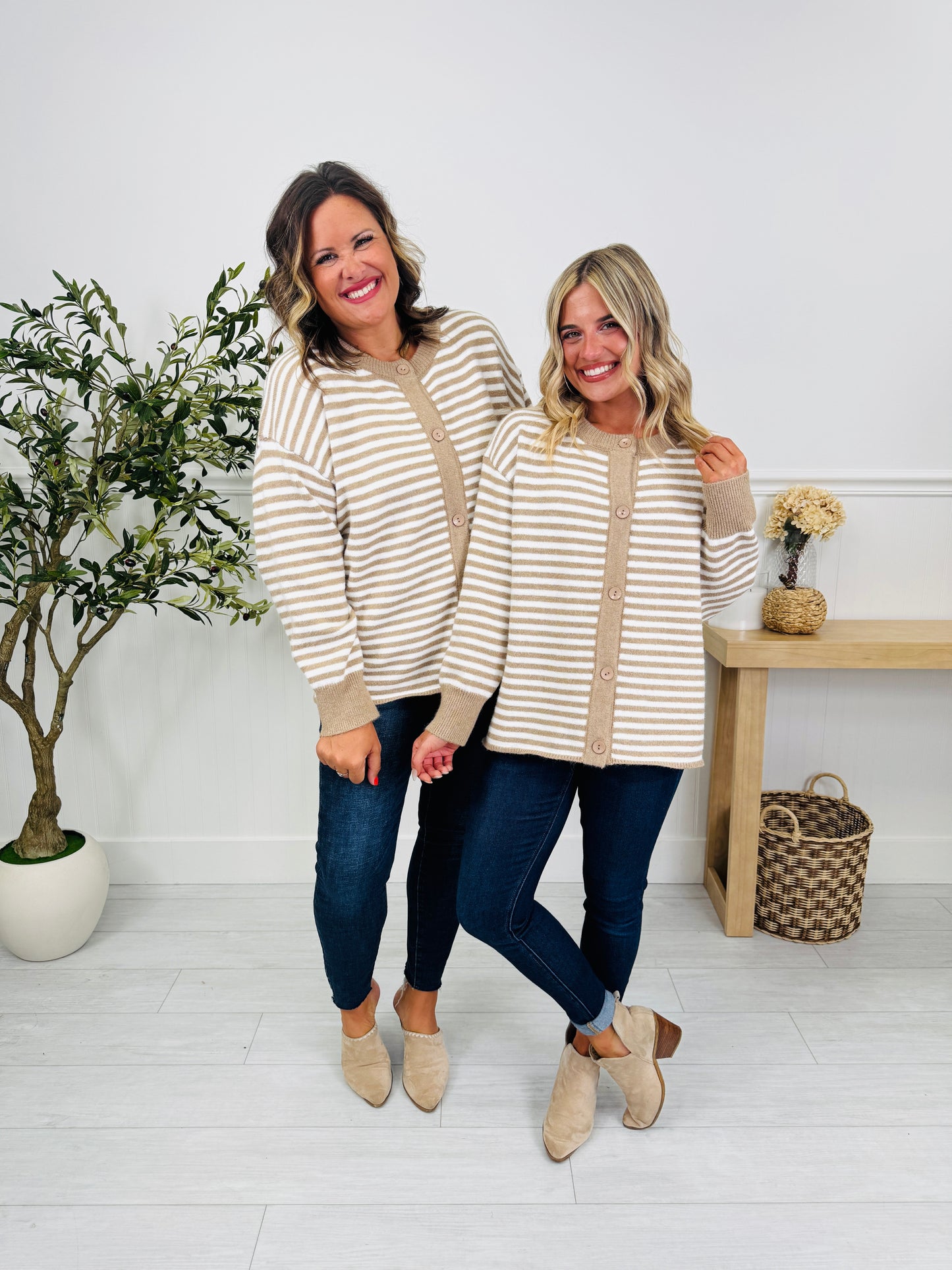 Perfectly Put Together Cardigan In Taupe