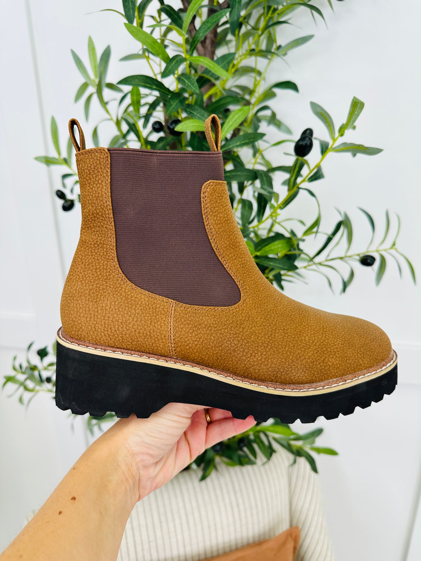 Uptown Ground Booties in Tan