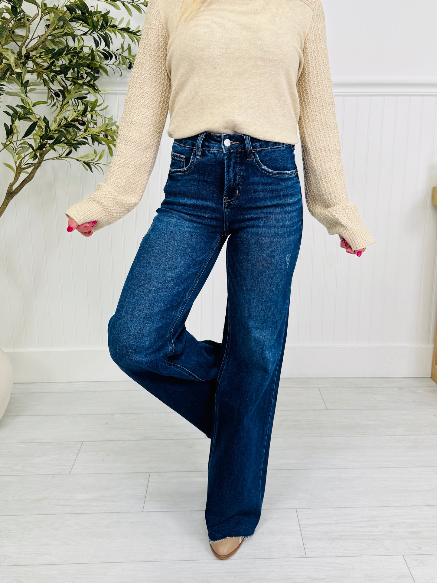 Under Control Wide Leg Tummy Control Jeans