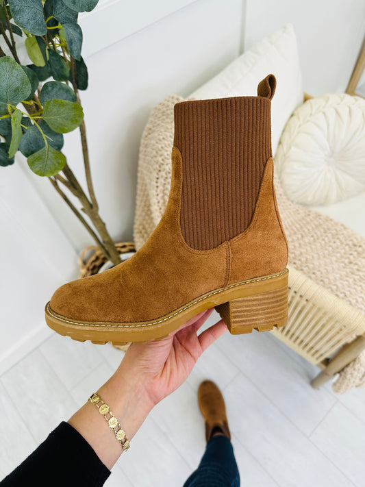 Finding My Direction Booties In Tobacco