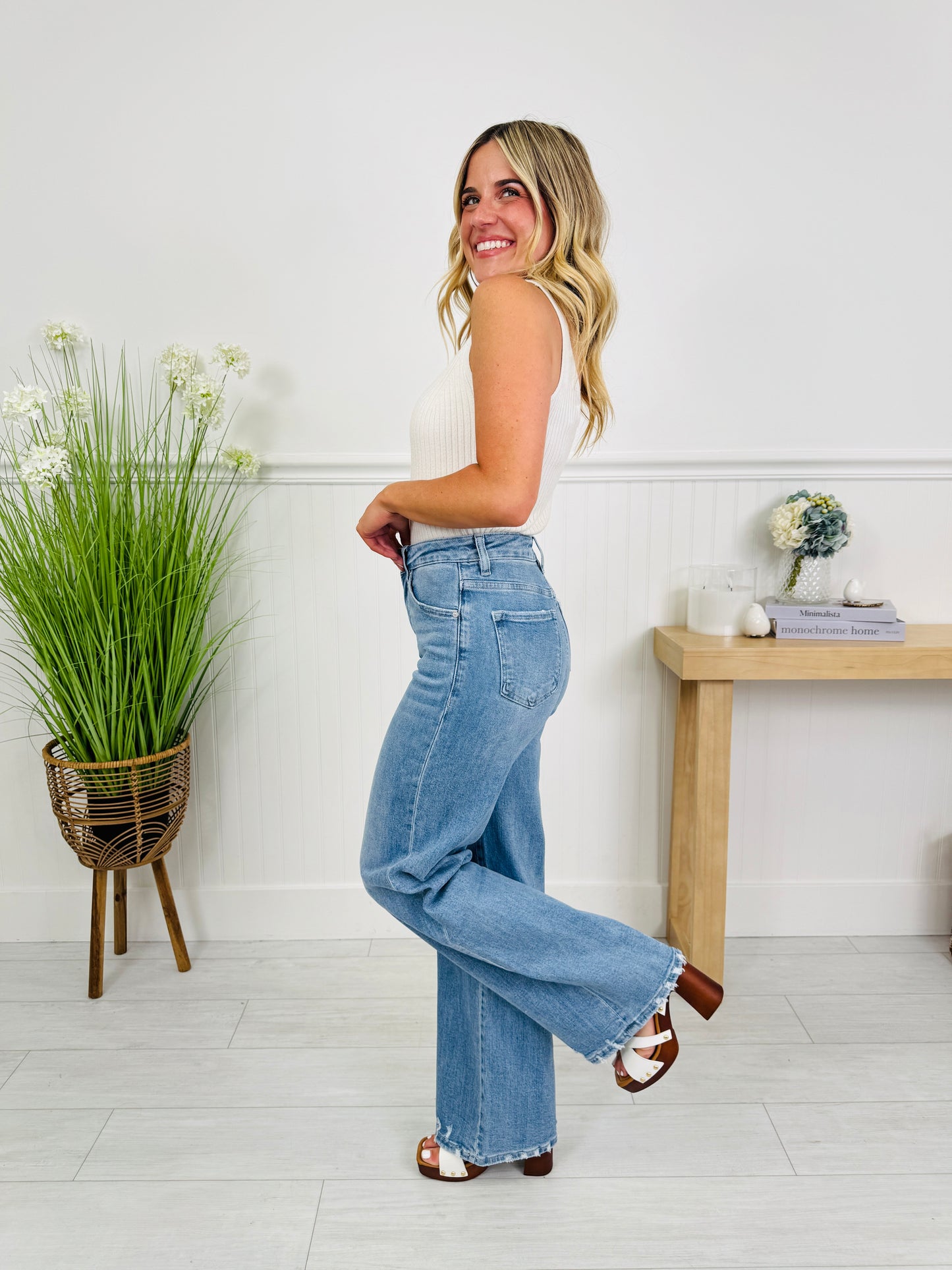 Triple Threat Wide Leg Tummy Control Jeans In Three Inseams