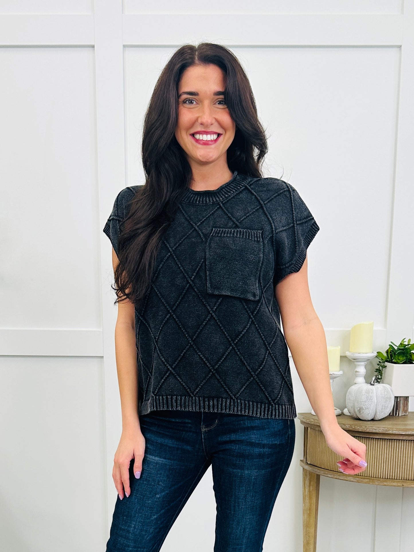 The Signature Stitch Top In Black