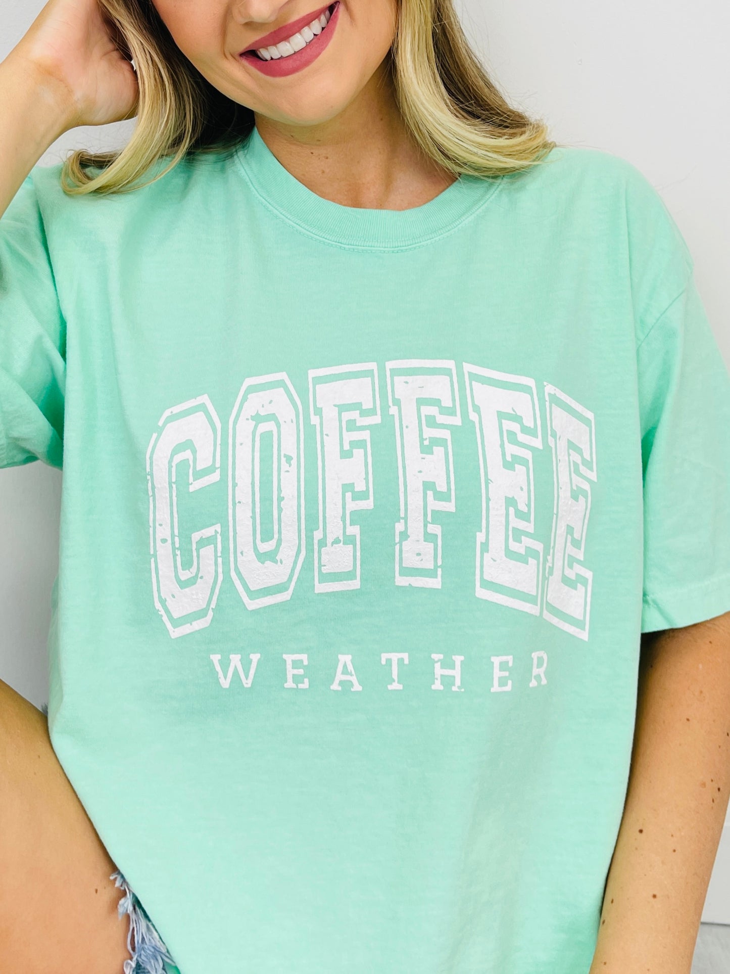 Coffee Weather Graphic Tee in Multiple Colors