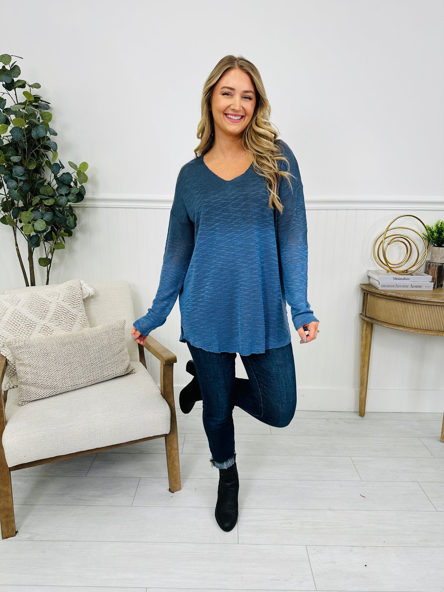 Playful Expressions Top In Navy