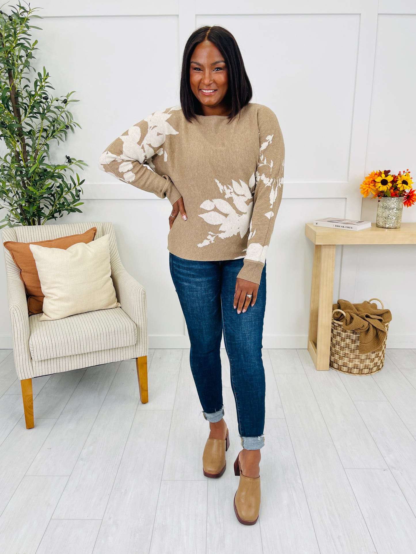 Floral Fadeaway Sweater