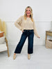 Fall Into Place Tummy Control Wide Leg Crop Jeans