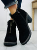 Midnight Zip Booties In Black