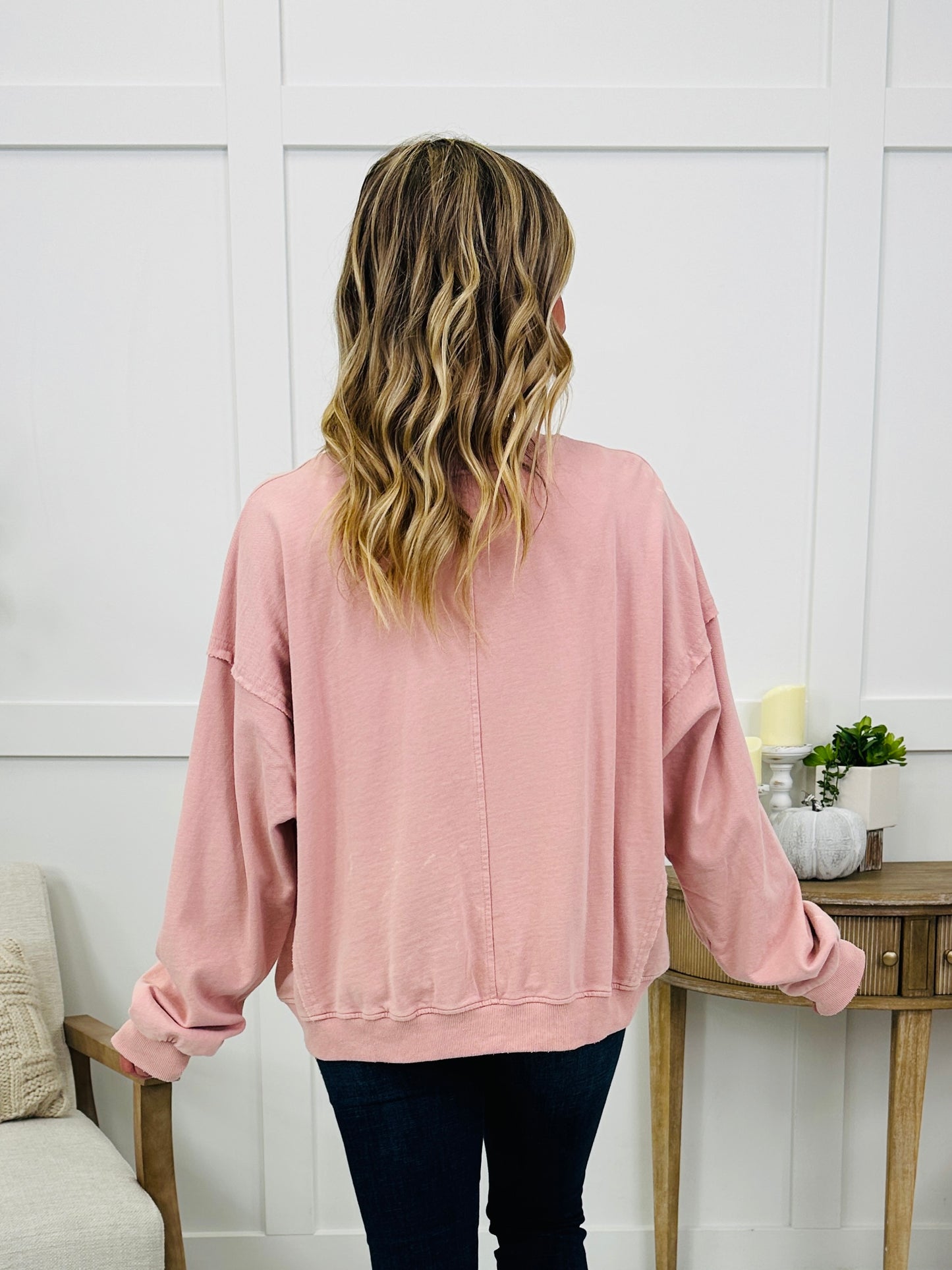 Easy Daisy Top In Dusty Pink