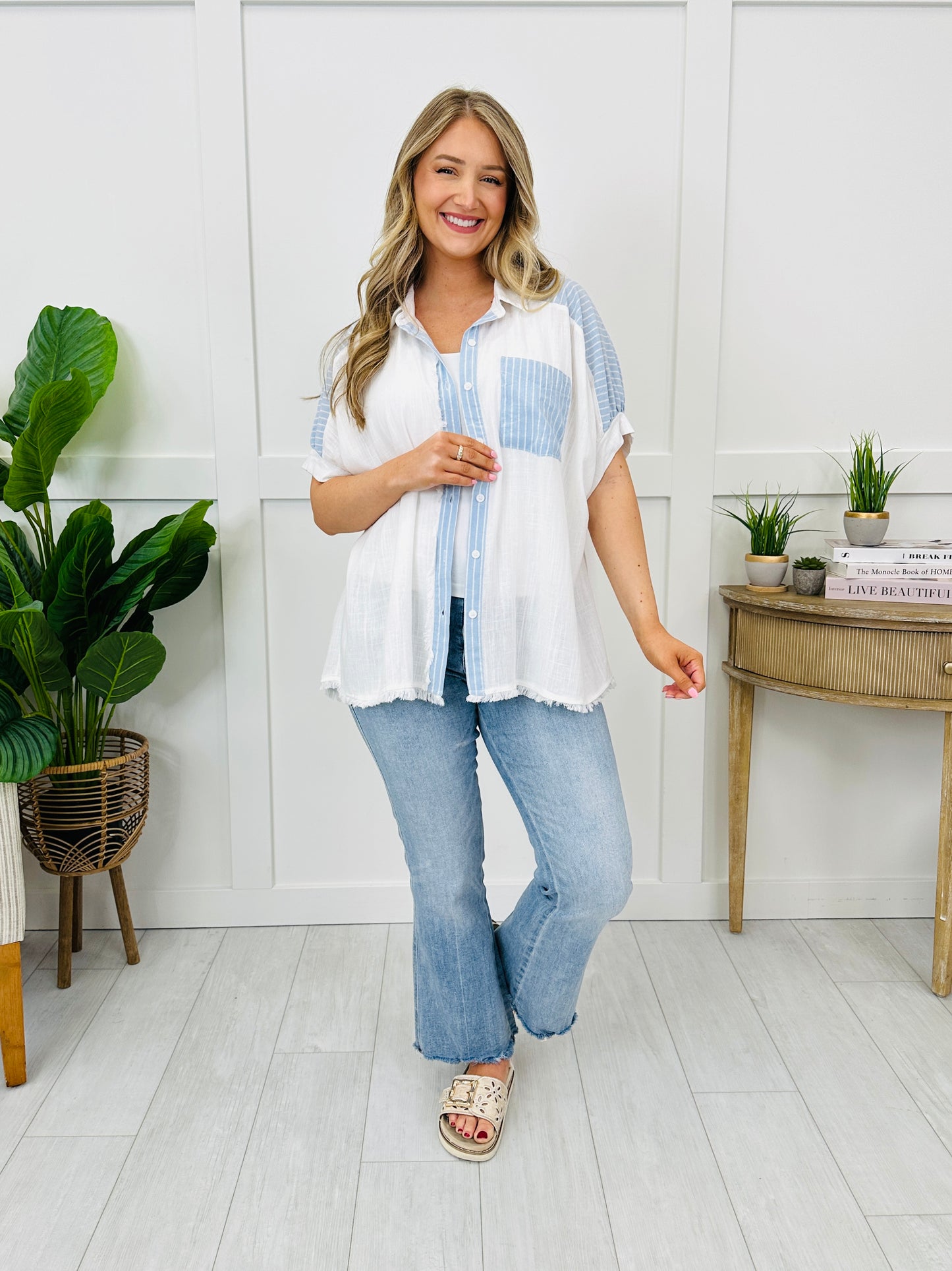 Soft Breeze Top in Off White