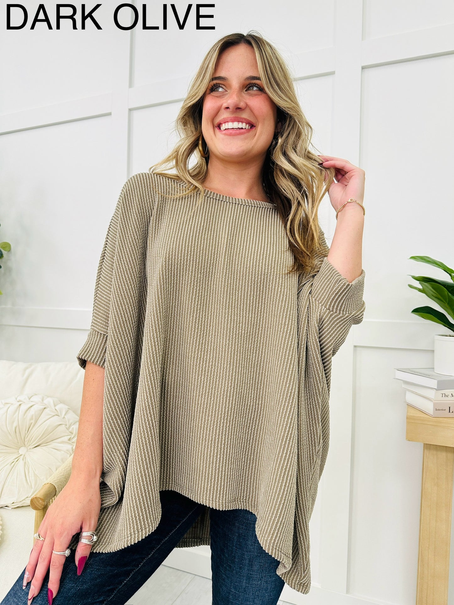 REG/CURVY Casually Corded Top- Multiple Colors!