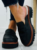 The Cozy Commander Mules in Black