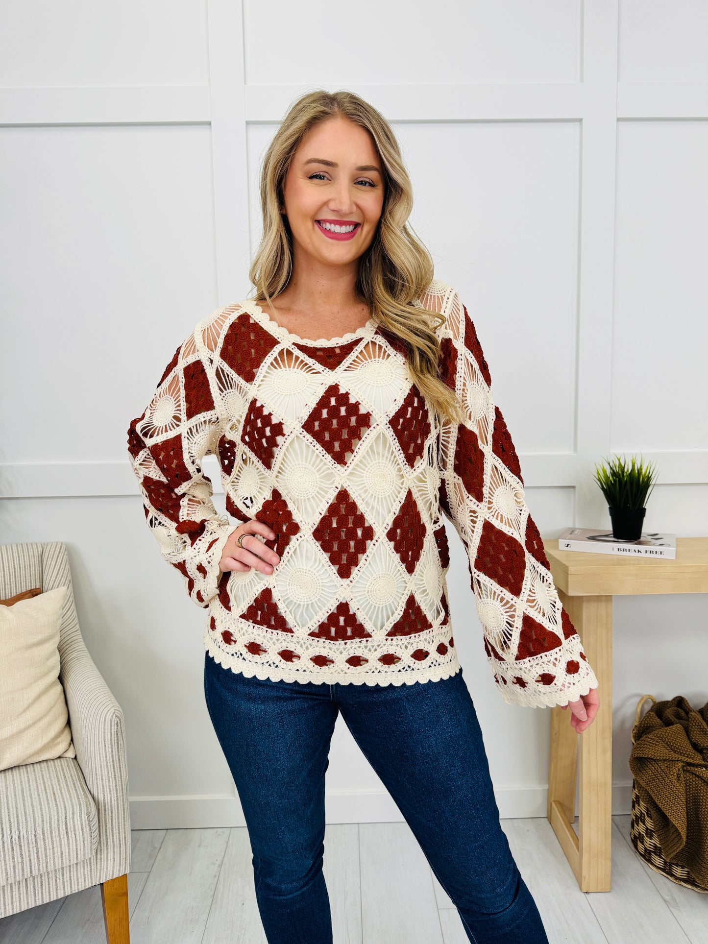 Sundown Stitchwork Top