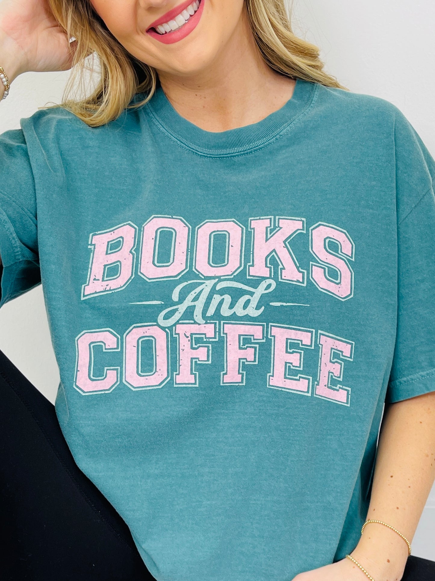Books And Coffee Graphic Tee