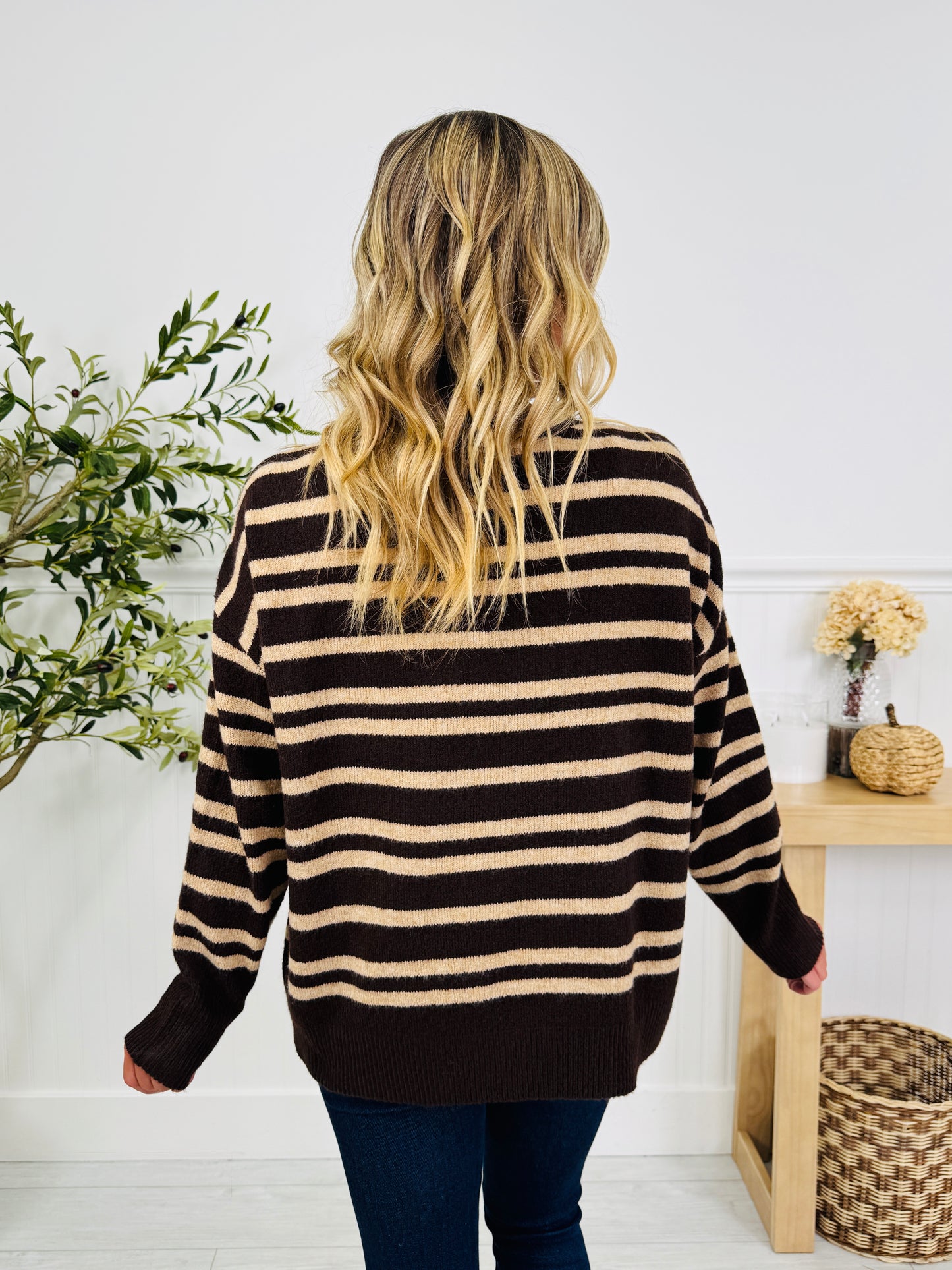 Soft Seasons Sweater In Dark Brown