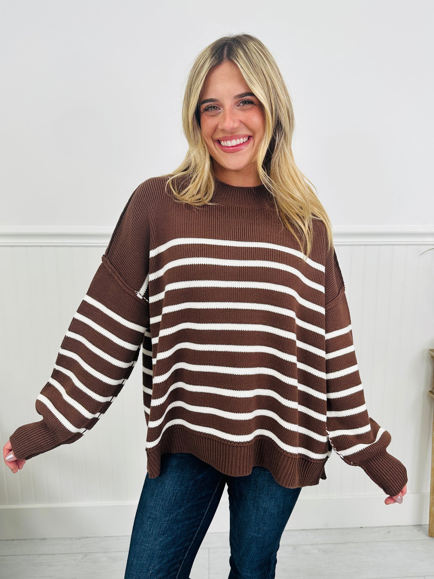 Falling For Stripes Sweater-Multiple Colors!