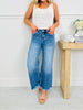 Can't Get Enough Cropped Wide Leg Tummy Control Jeans