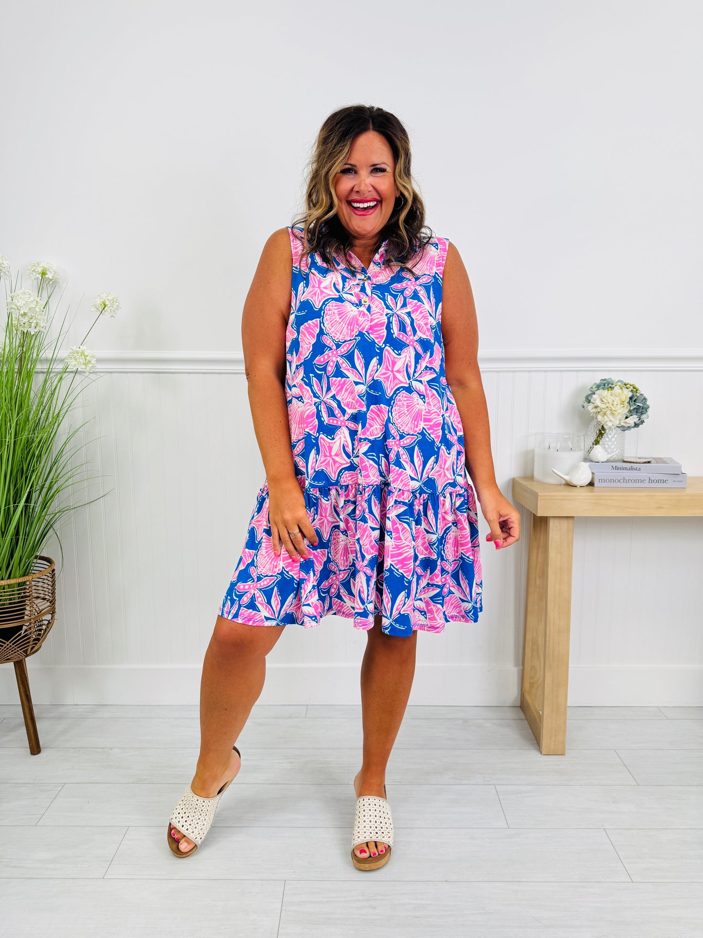 The Gone Coastal Dress In Cape Cod Print