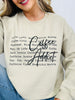 Coffee Addict  Graphic Crewneck Sweatshirt