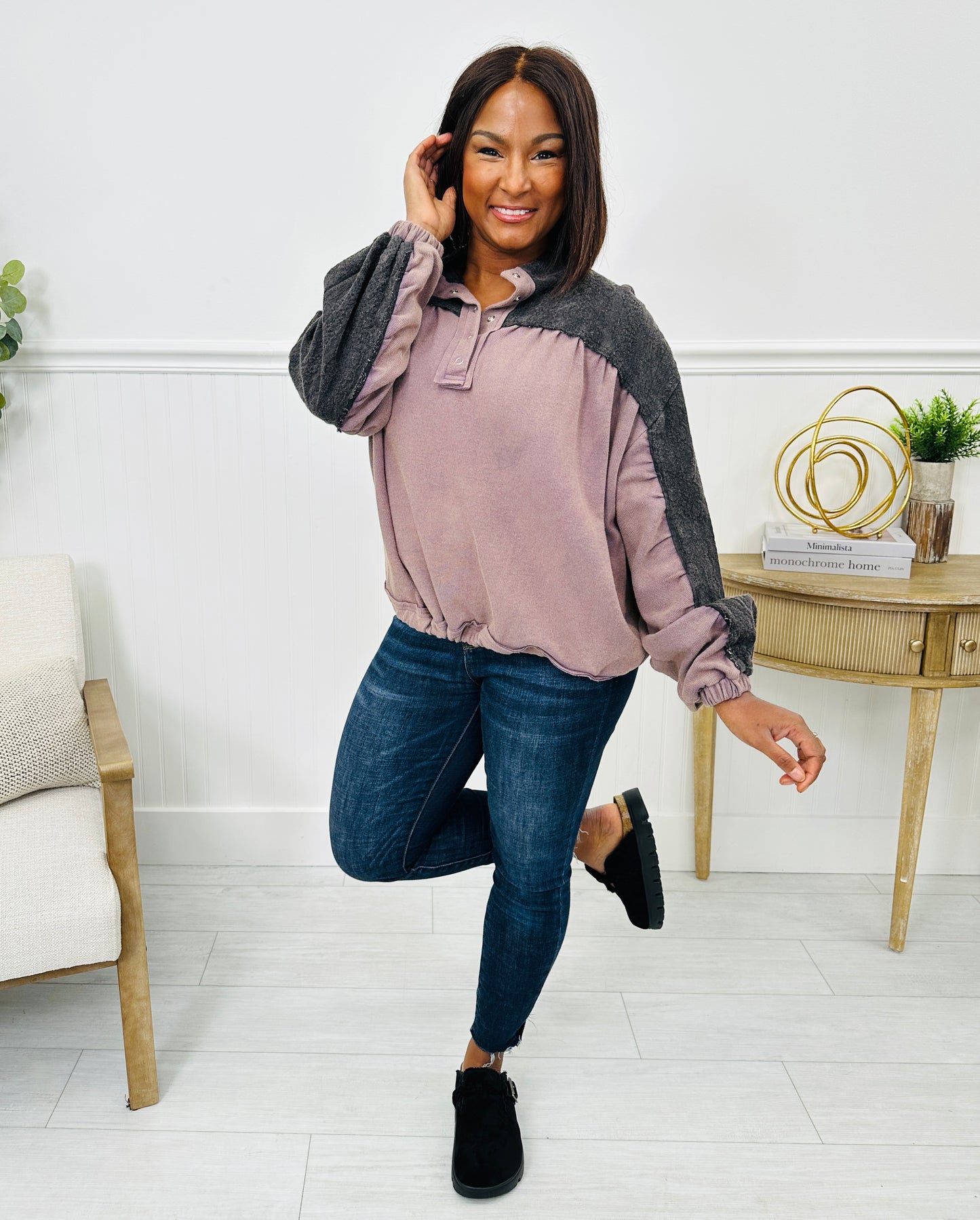 Thread Of A Memory Pullover in Charcoal