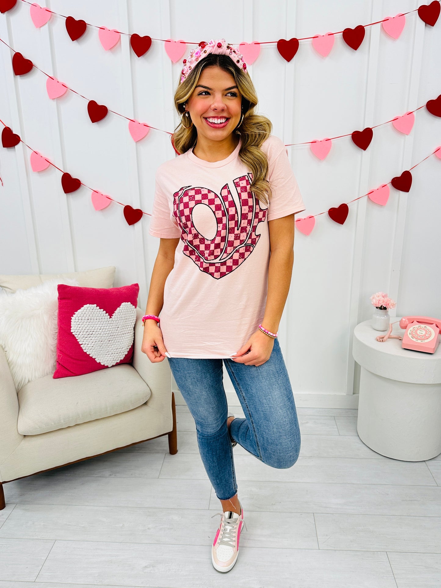 Love Grid Graphic Tee