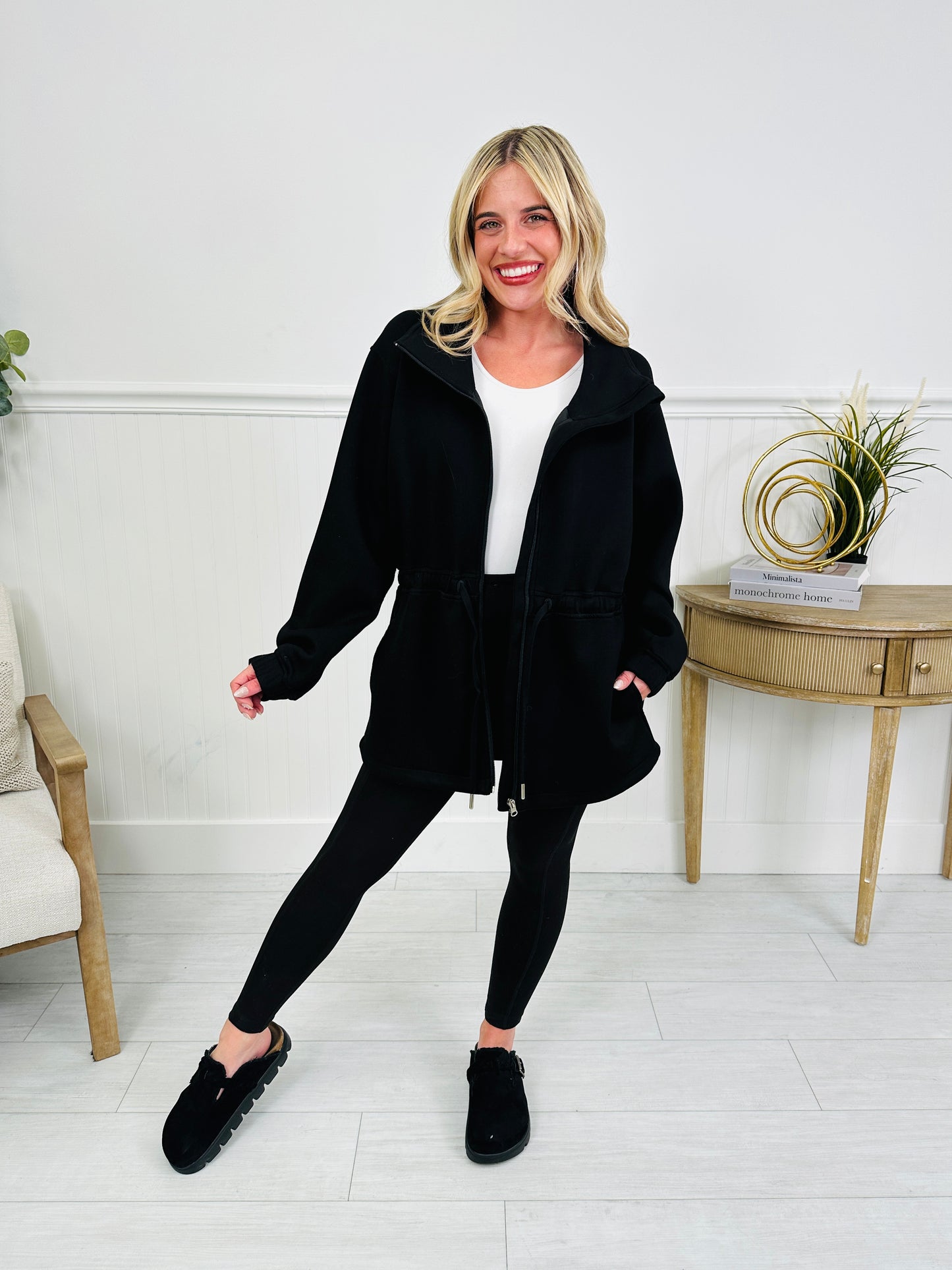 MOCO Exclusive Super Scuba Zip Up Jacket in Black