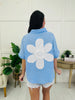 Coastal Petal Top In Light Blue