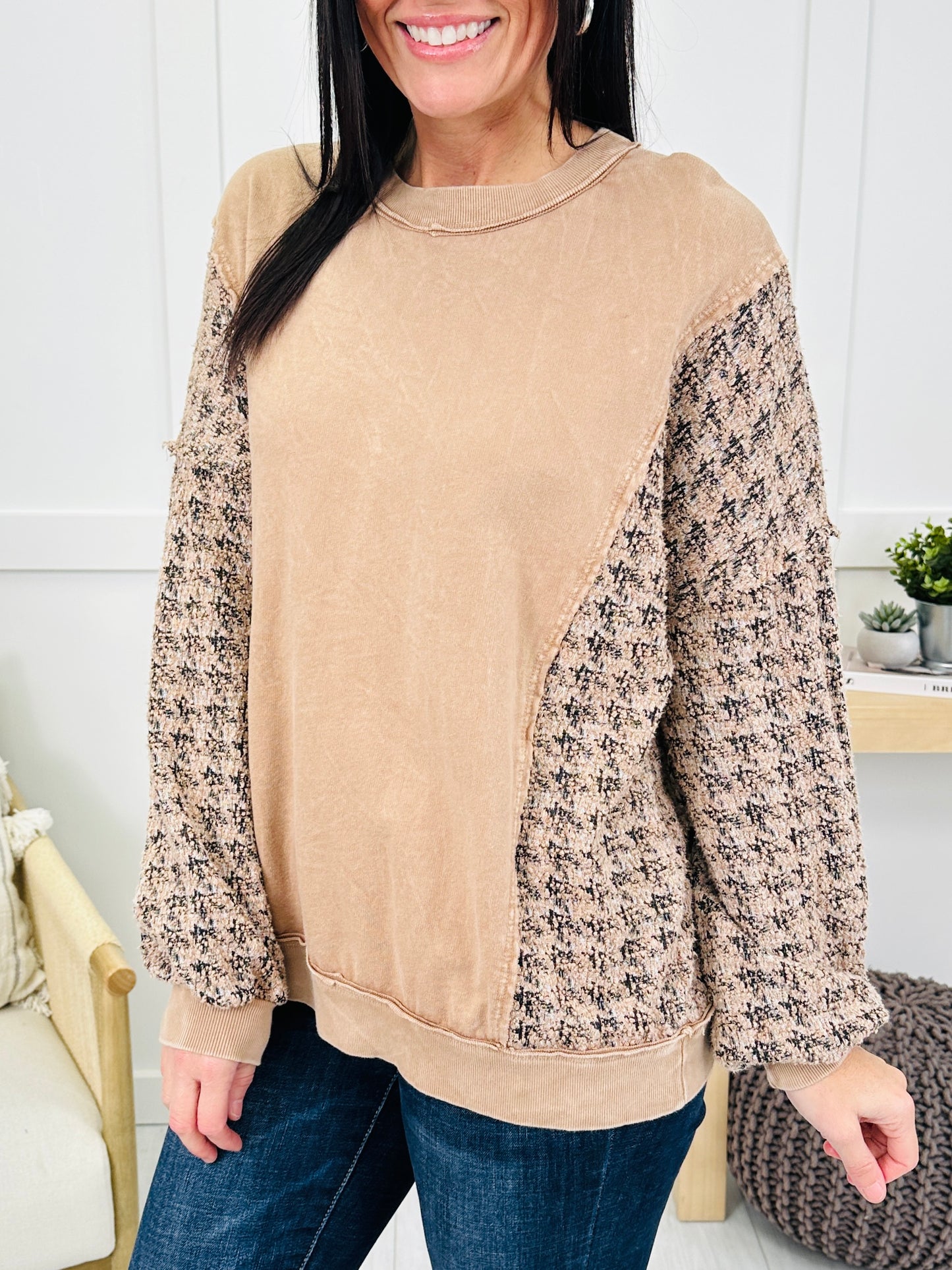 Feels Like Home Top in Latte