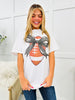 REG/CURVY Bow My Heart Football Rhinestone Graphic Tee