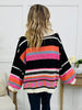 Cozy Carnival Sweater In Black Multi