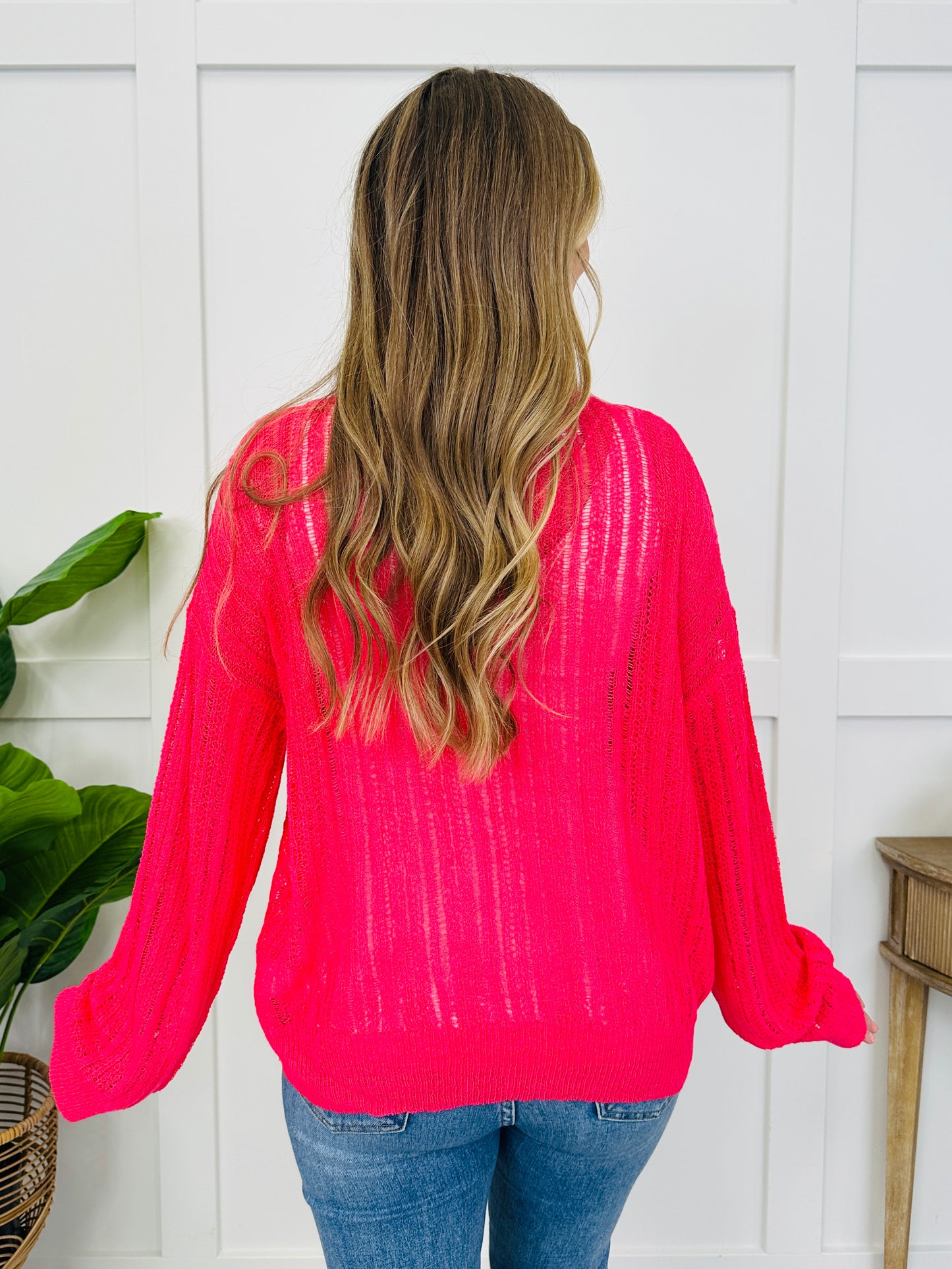 The Mesh Moment Sweater- Multiple Colors!