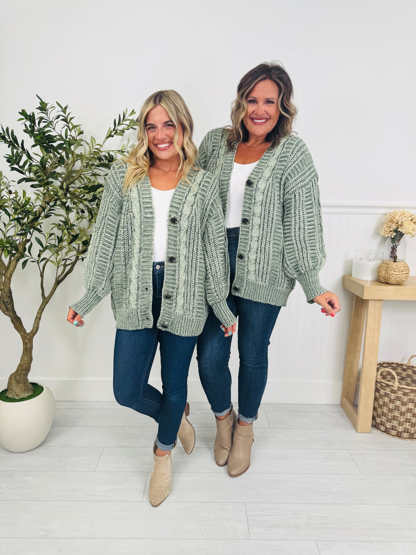 Comfort Calling Cardigan In Olive