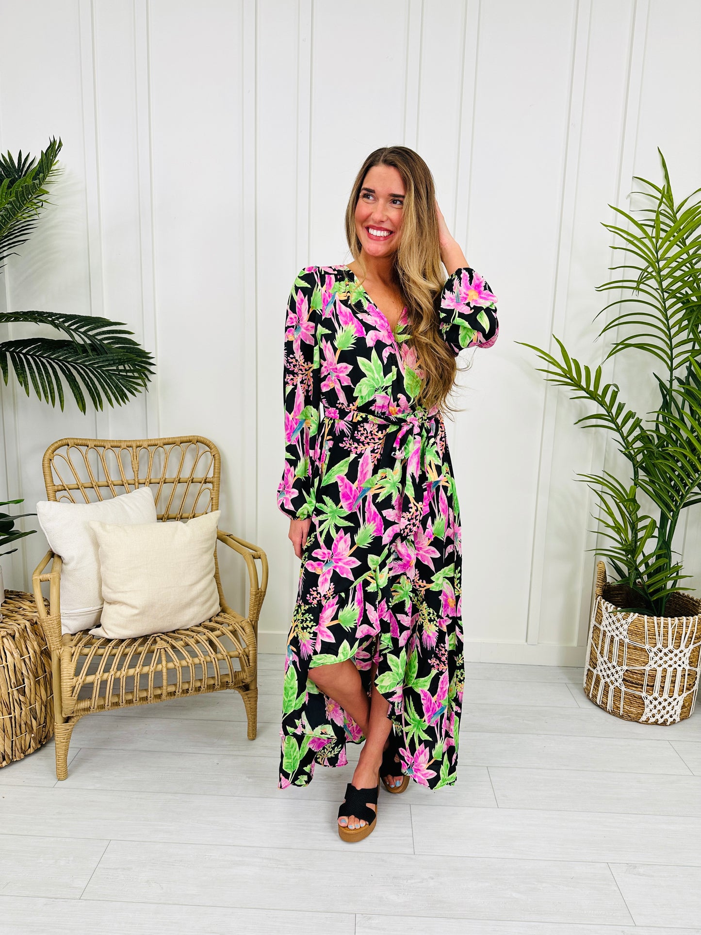 Tropical Tease Dress in Black