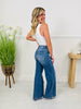 Tied Up in Style Tummy Control Wide Leg Jeans