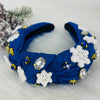 Snowflake Beaded Headband- Multiple Colors!