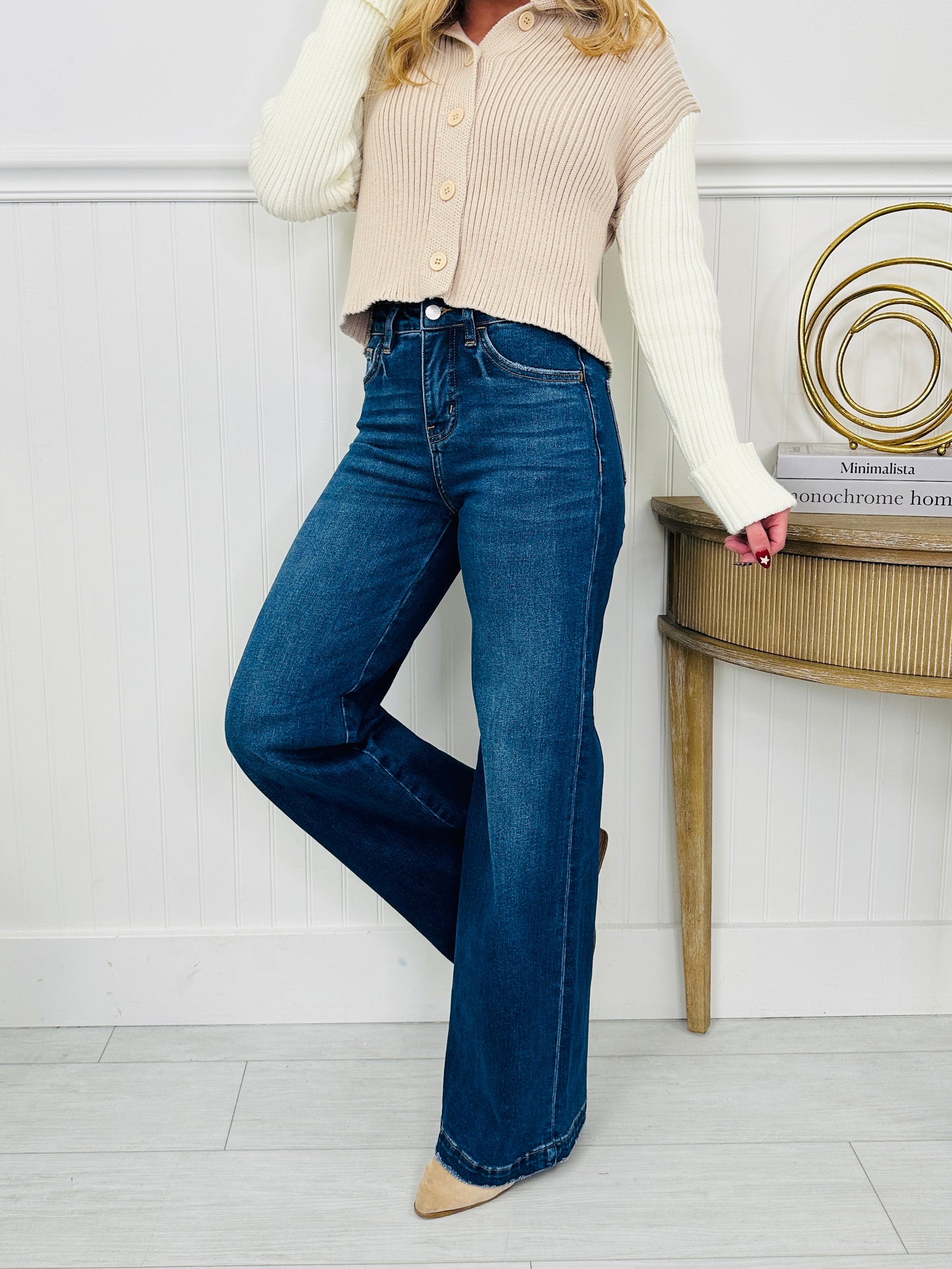 With You In Mind Wide Leg Tummy Control Jeans in Four Inseams