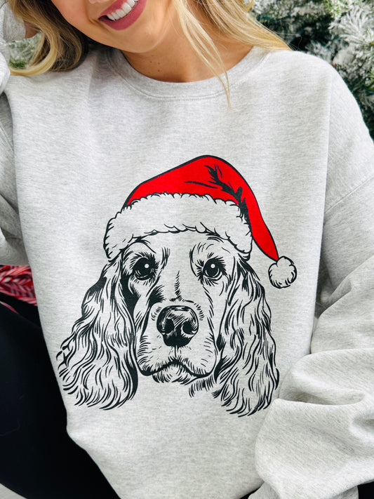 Jolly Cocker Spaniel Graphic Crewneck Sweatshirt