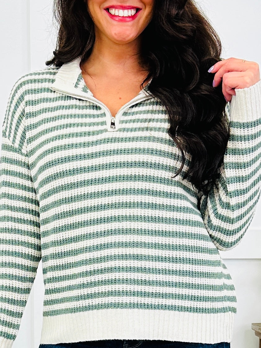 The Ridge Quarter Zip In Dark Sage