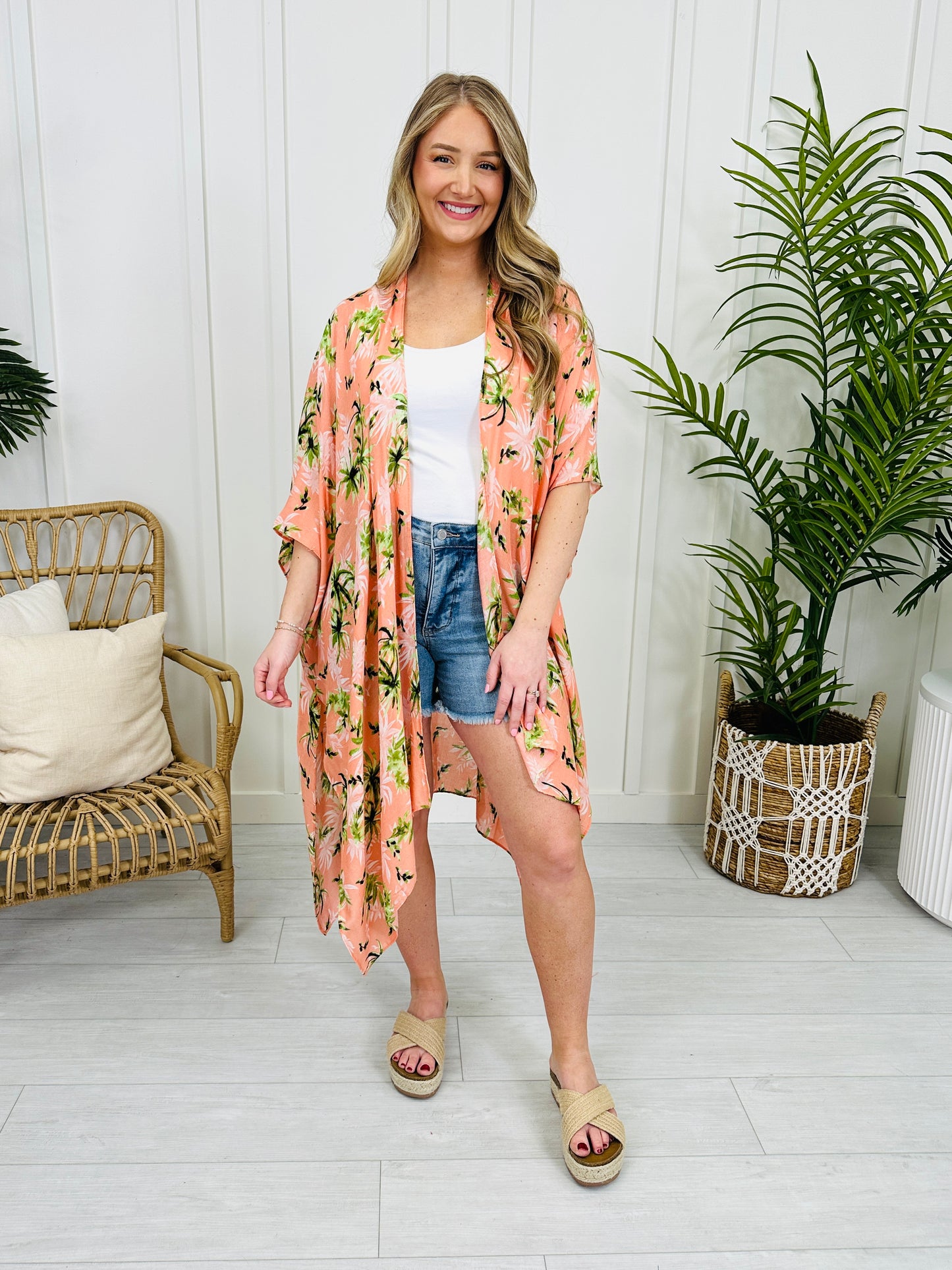 Island Breeze Kimono in Peach