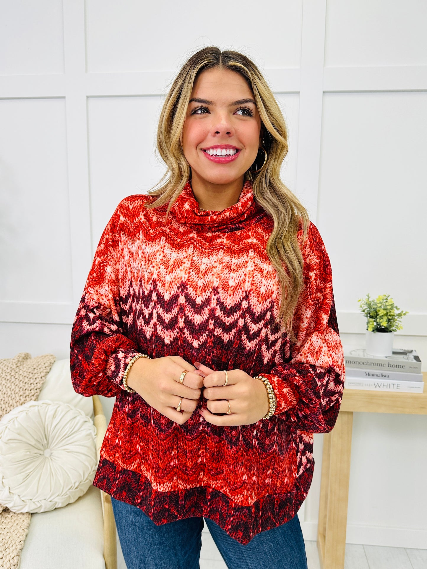 REG/CURVY Crimson Craze Sweater