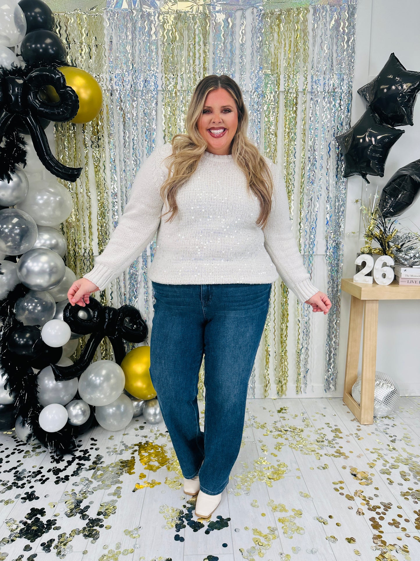 Judy Blue Straight Up Stud Straight Leg Jeans